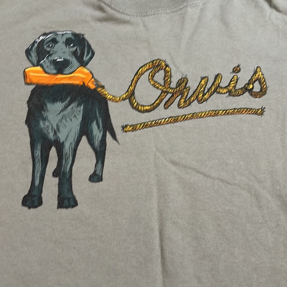 Mix & Match 3/$12 Kids Olive Orvis Tee with Black Lab - Picture 2 of 3